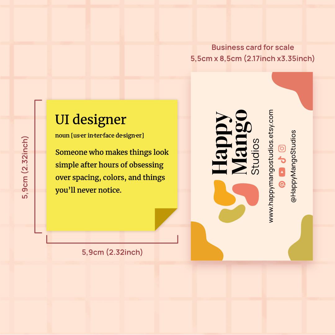 UI Designer Sticky Note Sticker - Handmade Design Definition Sticker ...