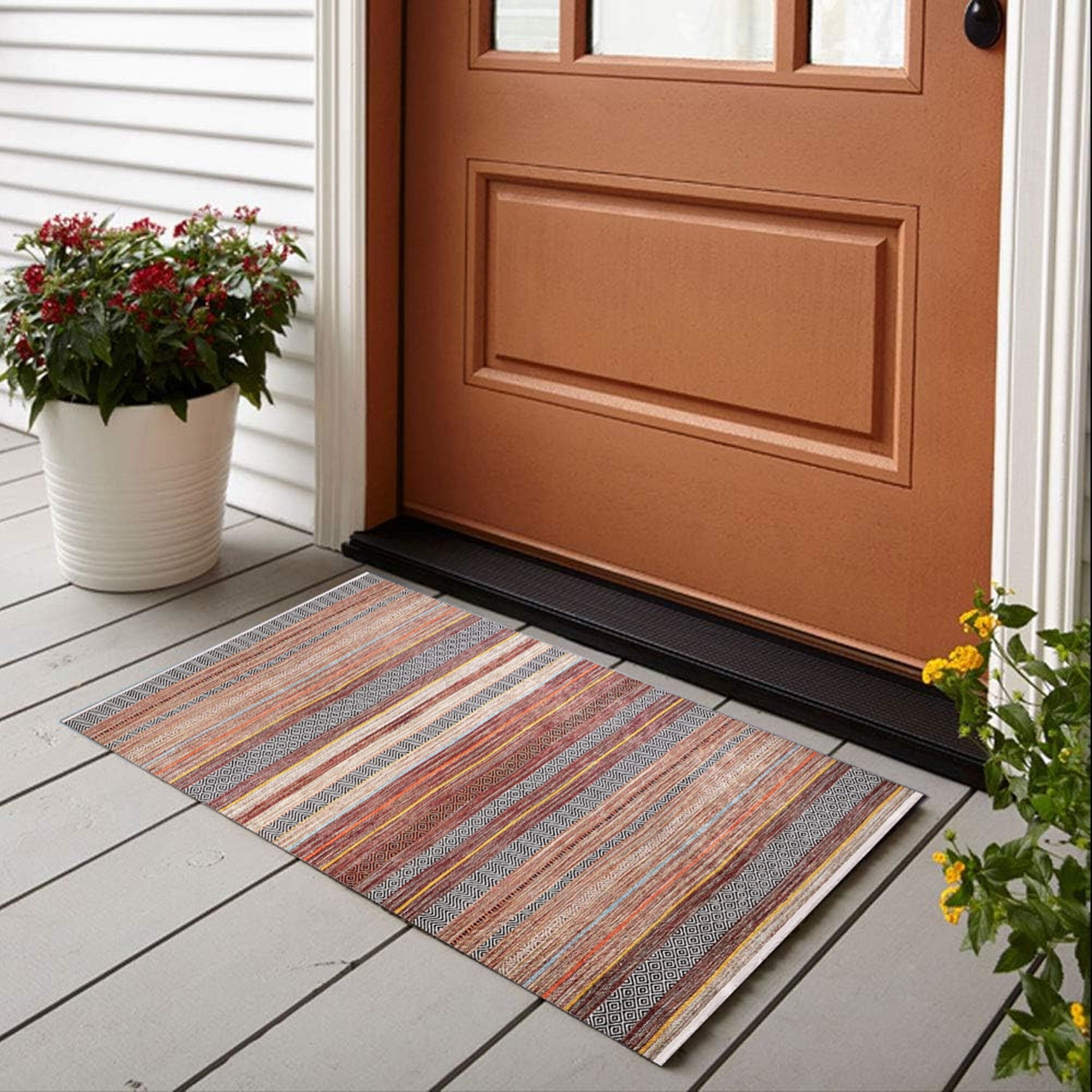 1/10 Inch Ultra Thin Front Door Washable Mat – Modern Rugs and Decor
