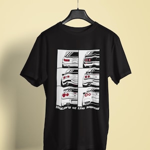 Skyline History R34 GTR Car T-Shirt - JDM Car Lovers Tee - Nissan Skyline Nismo Aftermarket Custom Anime style shirt