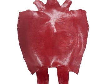 Exotic Leather Finished Lizard Hides For Luxury Leathercraft, Handcraft, Ring Lizard Leather Skin, Custom Color, Glazed Finish, Genuine Hide