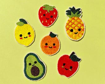Früchte Aufnäher Sommer Patches Obst zum Aufbügeln