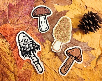 Mushroom iron-on patch