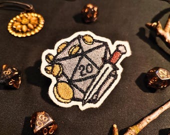 Toppa ricamata termoadesiva con logo D&D Villain