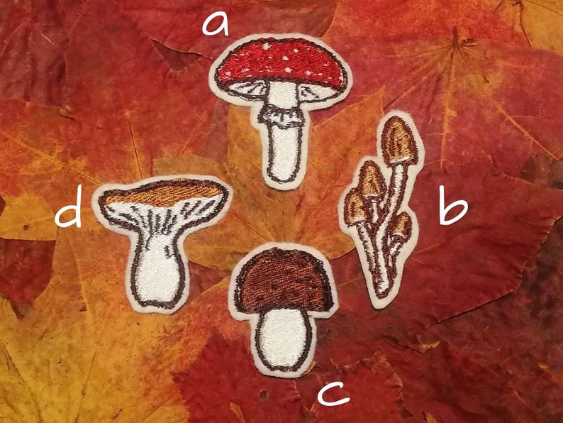 Mushroom iron-on patches image 6