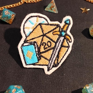 DnD Paladin Patch Patch termoadesiva ricamata