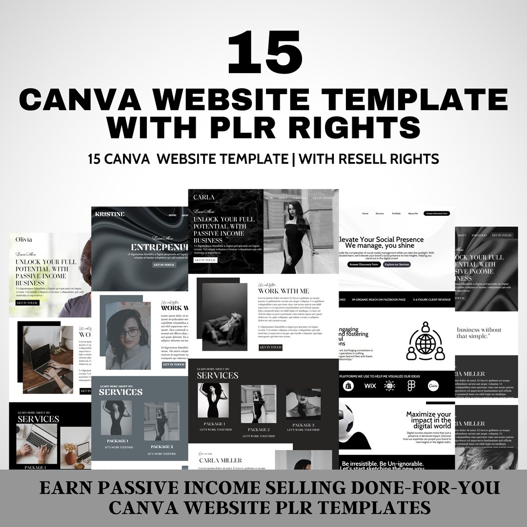 Canva Plr , Plr Digital Products , Plr Canva Templates , Canva Website ...