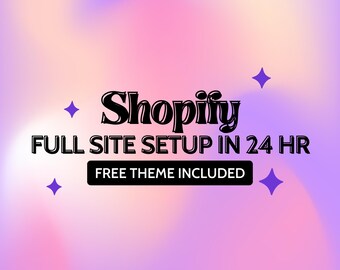 Configurazione completa del sito Shopify: tema incluso - tempi di consegna in 24 ore