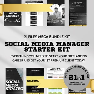 social media manager starter kit , social media manager kit, social media manager instagram templates, social media manager templates