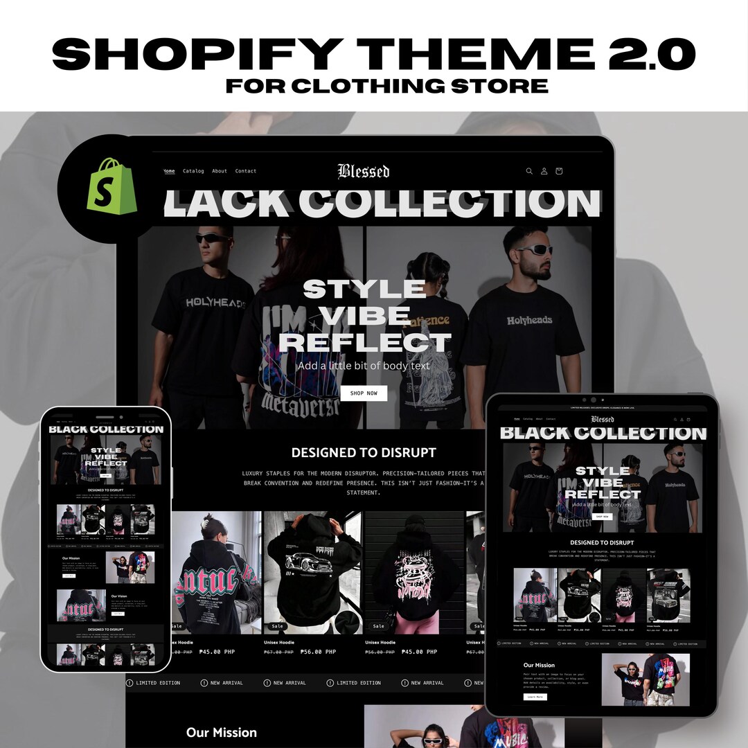 Shopify Merch Store Shopify Theme Clothing , Shopify Theme Fashion , Clothing Shopify Theme ...