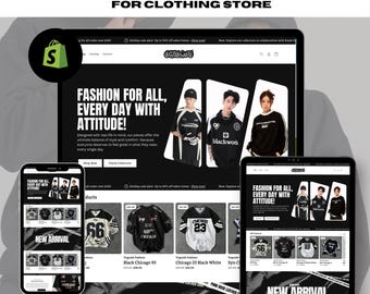 Plantilla de sitio web de ropa de Shopify, sitio web de ropa de Shopify, ropa de Shopify, tema de ropa de Shopify, tema de ropa de Shopify, Shopify