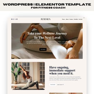 aurora wordpress elementor , elementor wordpress template , fitness website, yoga website , yoga website template , yoga wordpress