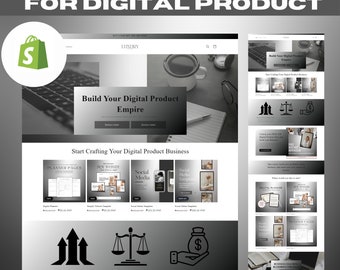 ShopIFY Theme für digitale Produkte, Website für digitale Produkte, Website Vorlage für digitale Produkte, Website für digitale Produkte, Shop Ihrer Designs