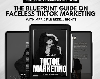 faceless marketing, tiktok marketing, tiktok, marketing, resell, content strategy, faceless reels, plr digital products, dfy, plr ebook,