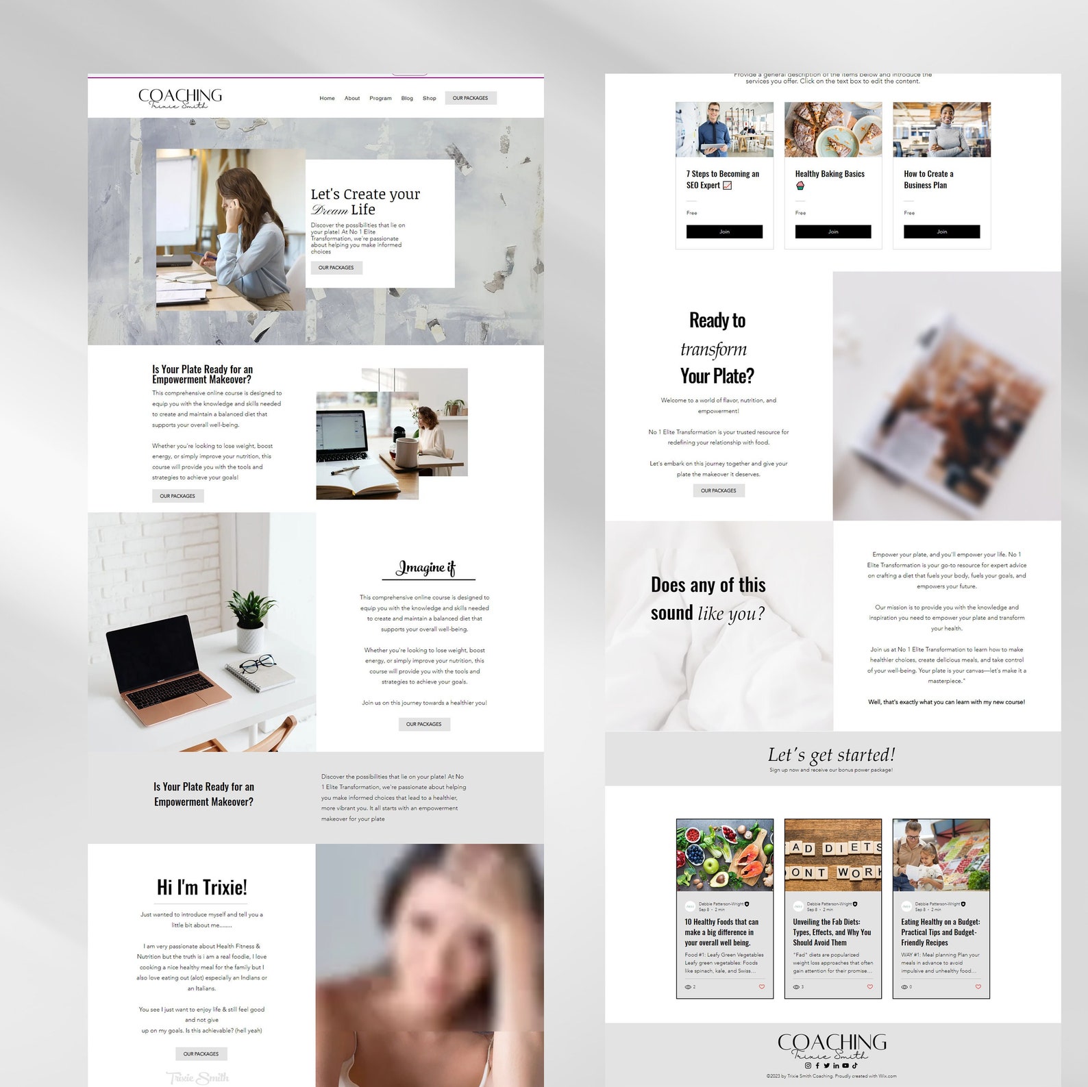 Wix Website Template, Wix Template, Wix Website , Website for Coaches ...
