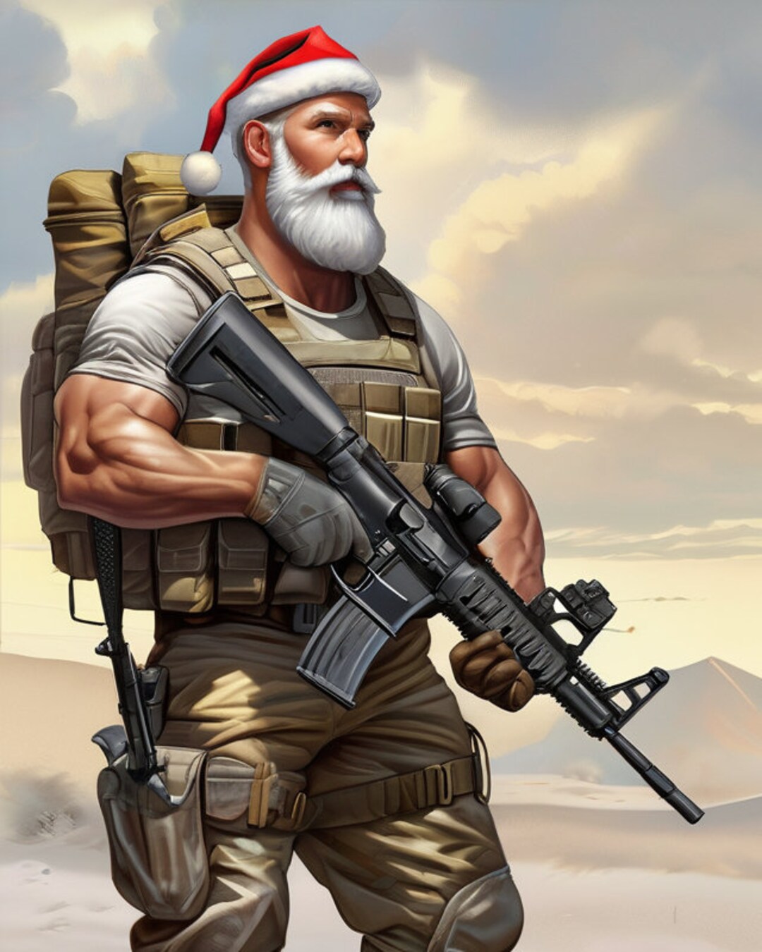 Tactical Santa Digital File Etsy