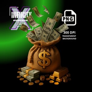 Money Bag - Digital Download PNG - Get the Bag - Great for T-shirt Designs and More, Money Png Dollar Png, cash money dollar bill png