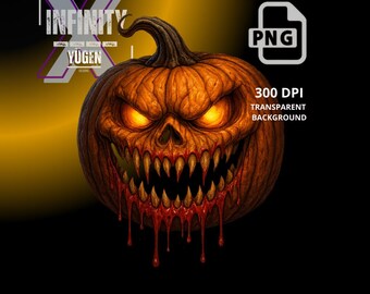 Calabaza espeluznante PNG – Clipart de calabaza de Halloween Diseño digital para sublimación y ropa Estilo urbano de Halloween PNG Diseños urbanos,