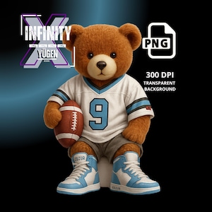 LA Football Teddy Bear png, Football Inspired png, digital download, Football PNG, Football Teddy Bear Ideal for T-Shirts & Hoodies