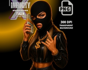 Hustler Ski Mask Girl Png, Ski Mask Gangsta Girl Png, Black Ski Mask Girl Png, Gangster Ski Mask Png, Gangster Girl Png, Gangsta