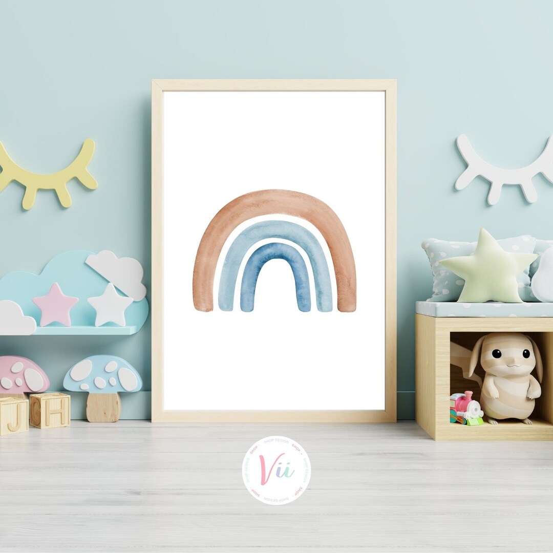 Watercolor Rainbow Print: Boho Nursery Wall Art (digital Download) - Etsy