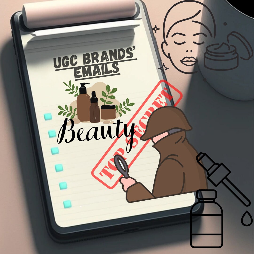 Beauty BRAND LIST Pr & SEO Emails of Brands Who Might Need Ugc, Notion