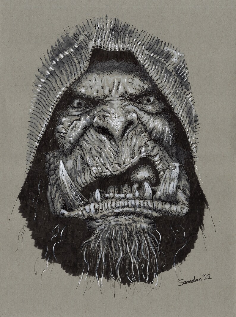 Gul'dan by Samadan Original Hand Drawn Wow Fan Art 9 X 12 Inches - Etsy
