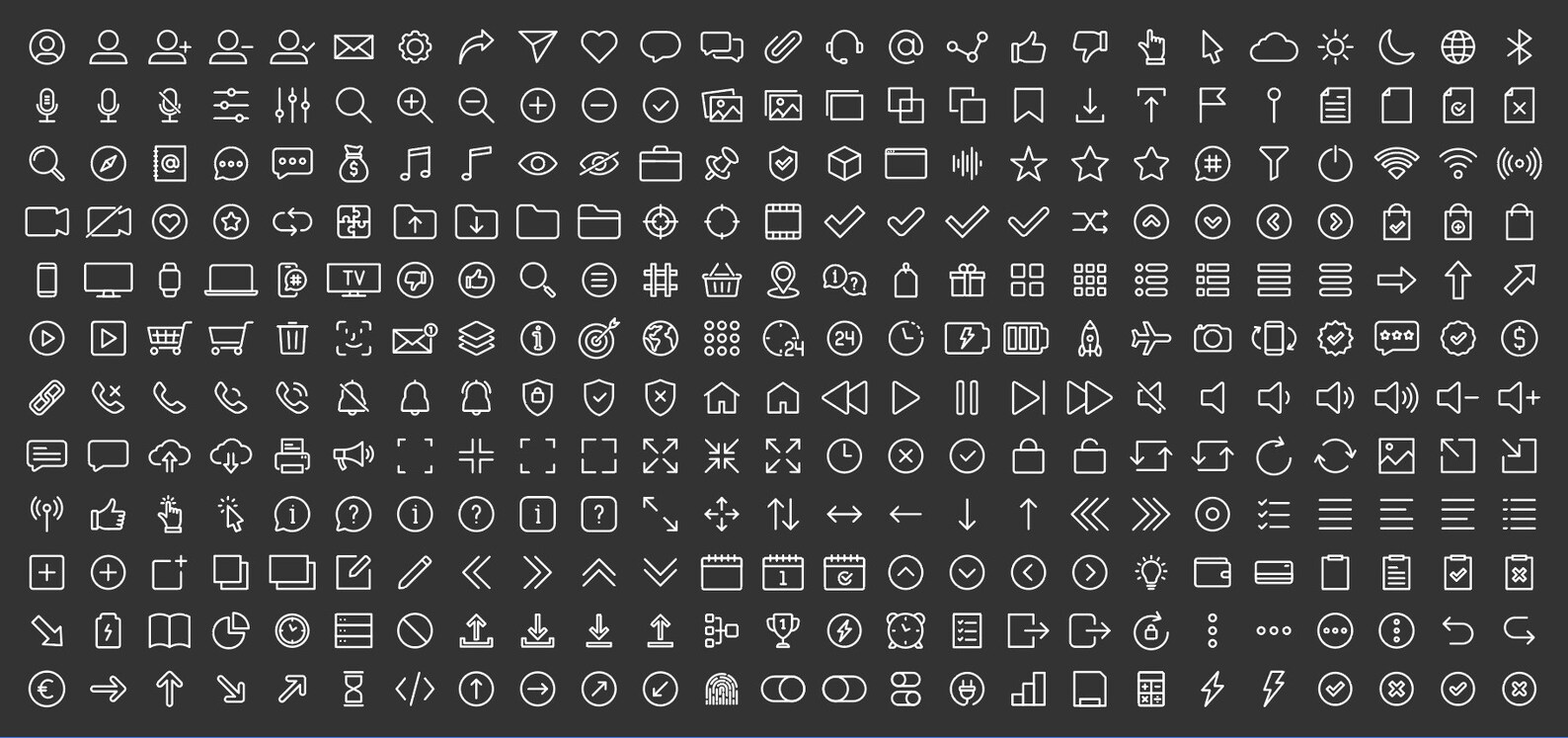 Interface SVG, Pdf, Png, Eps, Ai, Ui, Ux Web Icons in Line Style. User ...