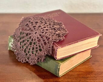 Brown Handmade Doily, 7 Inches in Diameter, 100% Cotton, Home Decor