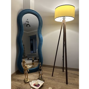 Vawy mirror, Wall mirror, Irregular mirror, Aesthetic wall mirror, Vanity mirror, Home decor,Handmade framed mirror, Body length mirror A2