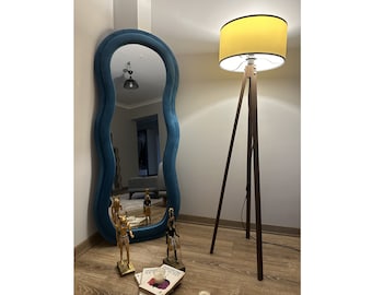 Vawy mirror, Wall mirror, Irregular mirror, Aesthetic wall mirror, Vanity mirror, Home decor,Handmade framed mirror, Body length mirror A2