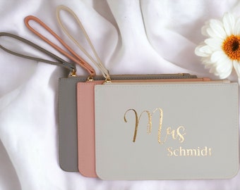 Clutch personalizado con nombre, regalos de dama de honor, favores de boda, regalo personalizado, regalo del Día de la Madre