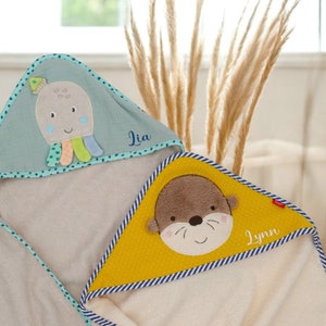 Serviette de bain personnalisée pour bébé | Cadeau de naissance | Cadeau de baptême | Cadeau de Noël | Cadeaux pour bébé