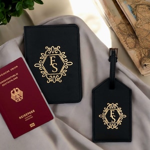 Gepersonaliseerde bagagelabel I Paspoorthoes I Gepersonaliseerde geschenken I Huwelijksgeschenken I Kerstcadeaus