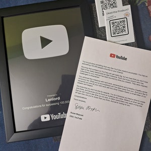 YouTube Play Button Award Decorative / Gift Item image 9