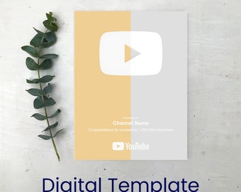 YouTube Play Button Digital Design Template | Craft Your Virtual Success | Unleash Your Creativity