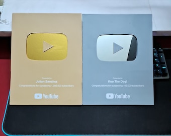 YouTube Play Button Award - Decorative / Gift Item