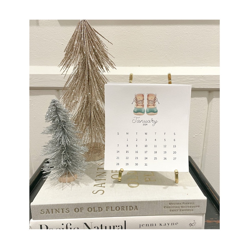 2024 Desk Calendar 6x6 Etsy