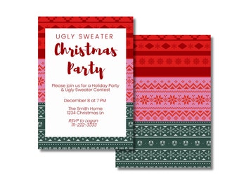 Ugly Sweater Christmas Party Invite