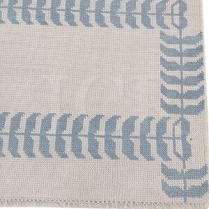 Modern Oushak Rugs: Light Blue & Soft White, Modern Area Rug image 7