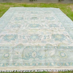 Oushak Teppich Wollteppich: Vintage Türkischer Stil 200x300, Pastel Muted, MODERNE OUSHAK