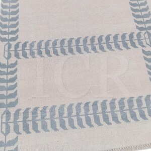 Modern Oushak Rugs: Light Blue & Soft White, Modern Area Rug image 8