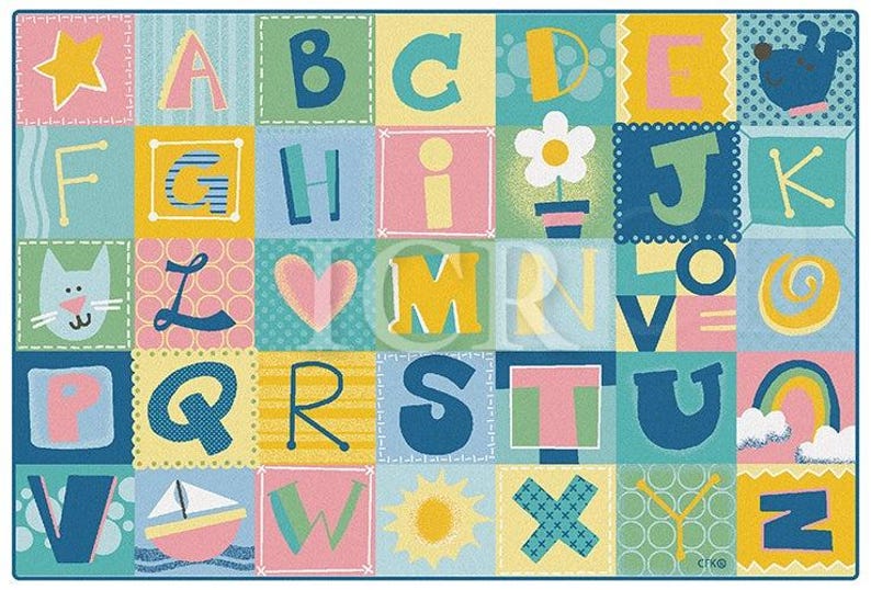 ABCD Alphabet Rugs for Baby Nursery Area Rugs . - Etsy