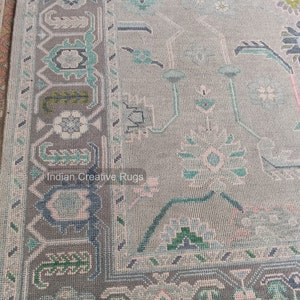 Brown Grey Hand knotted Oushak Made to Order (In Any Size!!!!)Modern Oushak rug/ large area rug/pastel/sage/muted Oushak