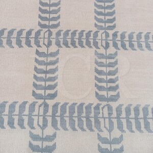 Modern Oushak Rugs: Light Blue & Soft White, Modern Area Rug image 6