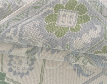 Modern Oushak Rug,Hand Knotted Modern Oushak Rug: Beige, Gray, and Sage