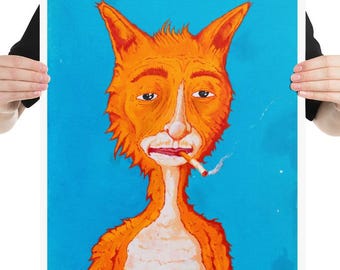 Print "Cat smoking a dart"