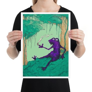 Posterdruck "Der chillste Frosch im Wald"
