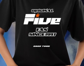 FIVE tshirt 2025 tour 5ive Five&#39;s at the o2 tour merchandise concert mothers day tee t-shirt original five fans boy band nostalgia