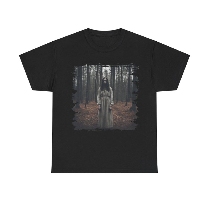 Creepy Girl in Woods Horror Scary Freaky Sarcastic Dark Humour Horror
