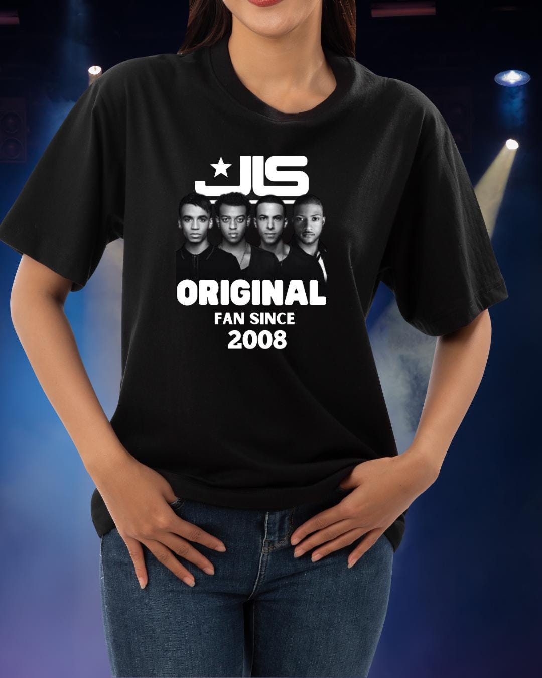 Original JLS fan uk boy ban band t-shirt tee 2025 uk tour unofficial merchandise Aston Marvin J.B Ortise jls tshirt fans